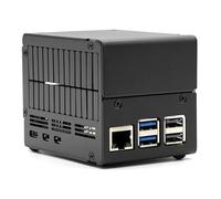KKSB Case for Raspberry Pi 5 - Tall Aluminum Case for Dual Hats & NVMe Hats, Compatible with Official Raspberry Pi Cooler