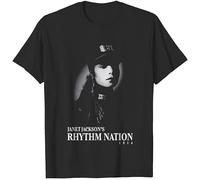 kkt2yur Vintage Janet Jackson Shirt Janet Jackson T-Shirt Unisex Short Sleeve T-Shirt Al Black