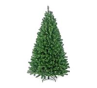 KKTECH 8ft Realistic Bushy Green Artificial Christmas Tree with Metal Stand, Easy Assembly Foldable Indoor Outdoor Holiday Decoration