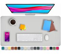 KKTECH Leather Desk Pad, Non-Slip, Mouse Pad, Premium Office Table Writing Mat for Laptop Writing, Waterproof Leather Mat (Ivory White, 90 x 43)