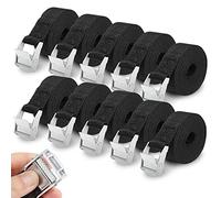 KKtick Tie Down Straps, 10 Pack Heavy Duty Tensioning Belts, 2.5M x 25MM Adjustable Lashing Straps, Cargo Straps Ratchet Straps for Motorcycle, Cargo, Trucks, Trailer, Luggage, 250kg Loading Capacity