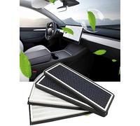 KKTR-CAR For Tesla Model Y External HEPA Air Filter with Activated Carbon, External Recirculation Mode, Replacement Air Filter for Tesla Bio-Defense Mode (2019-2024) (Pack of 4)