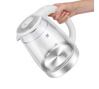 KKTX Brushed Stainless Steel Electric 2L Cordless Kettle Quiet & Fast Boil 1500W, Anti-scalding Handle, Perfect Pour SpoutRed,2L