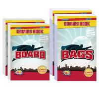 KKU 200 Count Current Comic Book Bags and Boards, Crystal Clear Acid Free Comic Bags and Boards, Comic Book Storage for Regular Comics