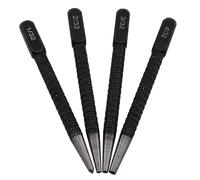 KKUANG 1 Set 4PCS High Carbon Steel Anti Slip Automatic Centre Punch Set Centre Punch Metal Wood Marking Tool 1/32 2/32 3/32 4/32inch for Steel Aluminium Copper Drilling Drill Positioning Black