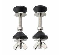 KKUANG 1 Set of 2pcs 304 Stainless Steel Toilet Tank Fixed Screws Split Toilet Tank Fixing Bolts Universal Toilet Seat Accessories Waterproof Rustproof Heavy Duty Toilet Tank Bolts Silver