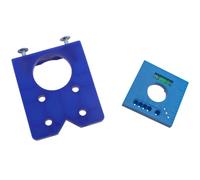 KKUANG 2PCS Carpenter Hinge Drilling Installation Aid Tool Kit Blue Plastic Portable Measuring Tape Hinge Hole Locator