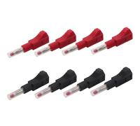 KKUANG 8PCS 4mm Retractable Transparent Sleeve Banana Plugs Pure Copper Lantern Style Plugs Multimeter Test Tip Adapters Red Black Laboratory Bench Power Connectors