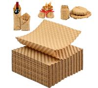 KKUOYT 100pcs Paper Bubble Wrap, Brown Kraft Durable Moving Cushioning Wrap Packing Paper for Shipping Fragile Items Shipping Filler