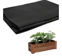 KKUOYT Fabric Planter Liner for Large Veg Trough 162cm x 210cm Black Outdoor Raised Bed Replacement Planter Liners for Growing Vegetables, Flowers, Plants