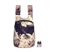 kkvhhyuo 16L Foldable Backpack, Bat Print Printed Lightweight Travel Packable Daypack with Zipper Closure Travel Bag for Hiking Shopping Gym Commute