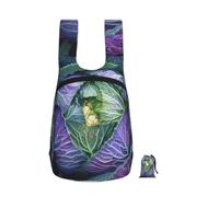 kkvhhyuo 16L Foldable Backpack, Bright Cabbage Printed Lightweight Travel Packable Daypack with Zipper Closure Travel Bag for Hiking Shopping Gym Commute