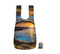 kkvhhyuo 16L Foldable Backpack, Sunrise Over Hanauma Bay Oahu Hawaii Printed Lightweight Travel Packable Daypack with Zipper Closure Travel Bag for Hiking Shopping Gym Commute