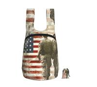 kkvhhyuo 16L Foldable Backpack, US Military Soldiers Patriotic Memorial Day Printed Lightweight Travel Packable Daypack with Zipper Closure Travel Bag for Hiking Shopping Gym Commute