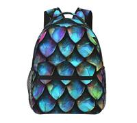 kkvhhyuo 3D Magical Dragon Scales Pattern Print Casual Backpack, Lightweight Bag Causal Daypack Casual Travel Bag for Men Women, School Bag School Backpack for Boys and Girls