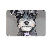kkvhhyuo Adorable Schnauzer Print Door mat 16 x 24 Inch, Washable Muddy Dirt Absorbent Low-Profile with Rubber Backing Indoor Door mat for Front Door, Kitchen, Pet Area, Laundry Room