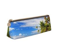 kkvhhyuo Aitutaki Lagoon, Cook Islands Print Pencil Bag, Faux Leather Pencil Pouch for Kids Portable Pen Box Pouch for School Office Supplies