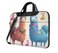 kkvhhyuo Alpaca Llama Print Laptop Bag Case 13 inch, Computer Sleeve Cover with Shoulder Strap and Handle Briefcase Carry Case for Men Women to Work School Travel