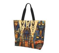 kkvhhyuo Ancient Egypt Tribe Series Print Shoulder Bag for Women Large Tote Bag Reusable Foldable Everyday Carryall for Work Shopping Travel Beach Outings.