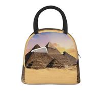 kkvhhyuo Ancient Egyptians Insulated Lunch Bag for Men Women | Large Capacity Lunch Box With Front Pocket Portable Kids Cool Bag for Office Work School Picnic Travel, Black
