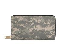 kkvhhyuo Army Digital Camouflage Purse for Women, Long Wallet | Pu Leather Wallet, 12 Card, Coin Pocket, Large Capacity With Zipper For Daily Travel Gift