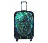 kkvhhyuo Artificial Intelligence Brain Print Luggage Cover Suitcase Protector Cover Elastic Fit Protective Travel Bag Sleeve for Suitcase 18-32 Inch Luggage, Black, XL, Print