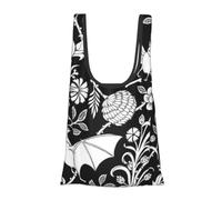 kkvhhyuo Bat Print Printed Reusable Shopping Bag Large Capacity Foldable Grocery Tote Lightweight Washable Shoulder Bag for Supermarket Travel