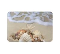 kkvhhyuo Beach Seashell Print Door Mat 40 x 60 cm, Dirt Trapper Machine Washable Entryway Rug, Dog Door Mat, Super Absorbent Entrance Rug For Front Door, Back Door