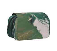 kkvhhyuo Beach Surf Print Pencil Case, Large Capacity Pencil Pouch Cute Pen Box with Double Zipper, Portable Pencil Bag for Students Office Travel Organization