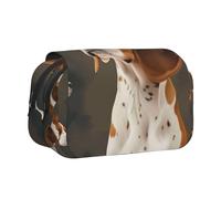 kkvhhyuo Beagle Dog Print Pencil Case, Large Capacity Pencil Pouch Cute Pen Box with Double Zipper, Portable Pencil Bag for Students Office Travel Organization