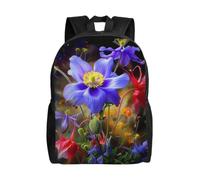 kkvhhyuo Beautiful Flowers Art Printed School Backpack, Lightweight Laptop Backpack Casual Daypack for Boys Girls Teen Adult