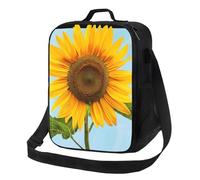 kkvhhyuo Bloom Sunflowers Print Insulated Lunch Bag with Adjustable Shoulder Straps Reusable Lunch Box Cooler Bag for Girls Adults, Lunch Tote for Work, School, Picnic, Camping
