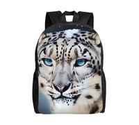 kkvhhyuo Blue eyed snow leopard Print School Backpack Lightweight Bookbag Laptop Backpack Compartment for Men Women, School Work Travel Bag.