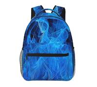 kkvhhyuo Blue Flame Print Casual Backpack, Lightweight Travel Laptop Daypack Backpack for Men and Women, School Backpack for Boys and Girls