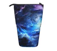 kkvhhyuo Blue Galaxy Print Pencil Case Big Capacity Aesthetic Pencil Pouch Box with Zipper Portable Pencil Bag Cute for School Students Office Stationery