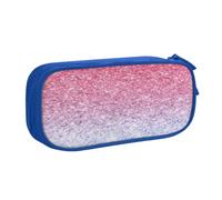 kkvhhyuo Blue Pink and Purple Pastel Colors Printed Blue Pencil Case Large Capacity Double Layer Stationery Organizer Pencil Bag Zipper Pouch for Students Office Travel