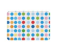 kkvhhyuo Blue Polka Dot Pattern Print Door Mat 40 x 60 cm, Dirt Trapper Machine Washable Entryway Rug, Dog Door Mat, Super Absorbent Entrance Rug For Front Door, Back Door