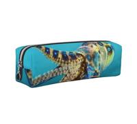kkvhhyuo Blue-Ringed Octopus Pencil Case Silver Zipper | Large Capacity Pen Pouch Stationery Organizer Bag For School Office Travel Makeup