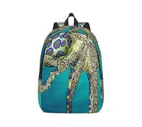 kkvhhyuo Blue Ringed Octopus Print Casual Backpack Laptop Backpack School Bag Casual Daypacks for College Work Bag Travel Backpacks, M