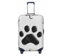 kkvhhyuo Bone and paw print Print Luggage Cover Suitcase Protector Cover Elastic Fit Protective Travel Bag Sleeve for Suitcase 18-32 Inch Luggage, Black, Medium, Print