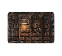 kkvhhyuo Book Room Mysterious Library Print Bathroom Rugs 40 x 60 cm, Soft Absorbent Washable Floor Rug for Home Entryway Kitchen Pet Areas Indoor Outdoor