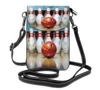 kkvhhyuo Bowling Print Crossbody Phone Pouch, Small Crossbody Bag Lightweight Shoulder Bag Cellphone Pouch With Adjustable Strap For Women Girls