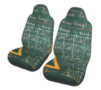 kkvhhyuo Car Seat Covers 2 Pack, Stretchable Polyester Front Seat Protectors, Universal Fit Auto Interior Accessories(Formulas Shapes Theory Math Lesson Word)
