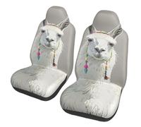 kkvhhyuo Car Seat Covers 2 Pack, Stretchable Polyester Front Seat Protectors, Universal Fit Auto Interior Accessories(Llama print)