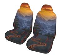kkvhhyuo Car Seat Covers 2 Pack, Stretchable Polyester Front Seat Protectors, Universal Fit Auto Interior Accessories(Shining Overlook)