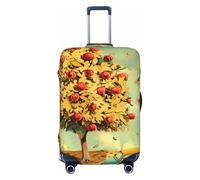 kkvhhyuo car under fruit trees Print Luggage Cover Suitcase Protector, Luggage Protector Elastic Stretchable & Washable Spandex Travel Cover Fits 18-32 Inch, Black, X-Large, Print