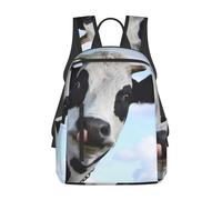 kkvhhyuo Casual Backpack, cute cow under white clouds Print Lightweight Backpack College Bag for Women Men, School Bag for College, School Backpack for Boys and Girls