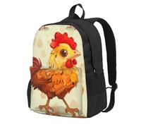 kkvhhyuo Chicken Chick Printed Large Capacity Backpack, Laptop Backpack with Laptop Compartment, School Backpack Travel Rucksack for School Work Hiking
