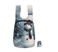 kkvhhyuo Christmas Happy Snowman 1 Print Foldable Backpack, Ultra Lightweight 16L Compact Travel Pack with Storage Bag Design for Hiking Daily Commute Shopping and Outdoor Adventures