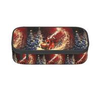 kkvhhyuo Christmas Magic Print Pencil Case, Large Capacity Pen Case Bag Pouch Holder Stationery Pen Case Office Pencil Bag Pen for Stationery, Cosmetic, Makeup, Travel & Office Supplies